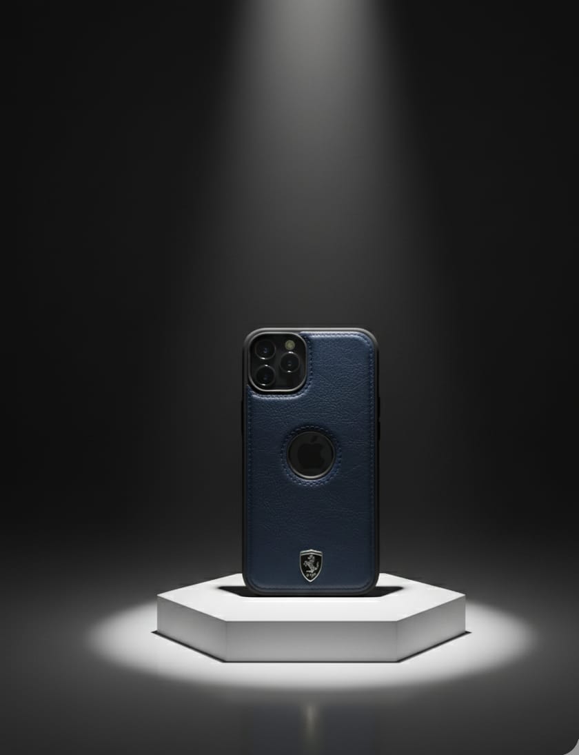 iPhone 12 PRO Leather Mobile Cover NAVY BLUE