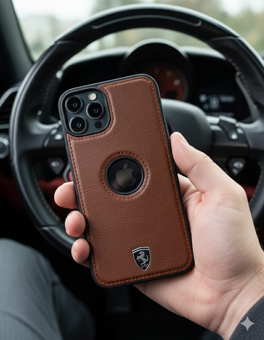iPhone 13 PRO Leather Mobile Cover BROWN
