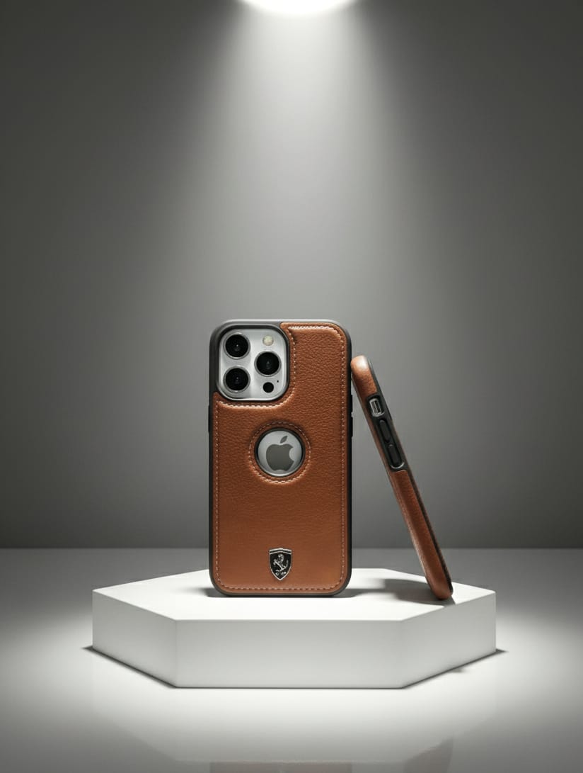 iPhone 13 PRO Leather Mobile Cover BROWN