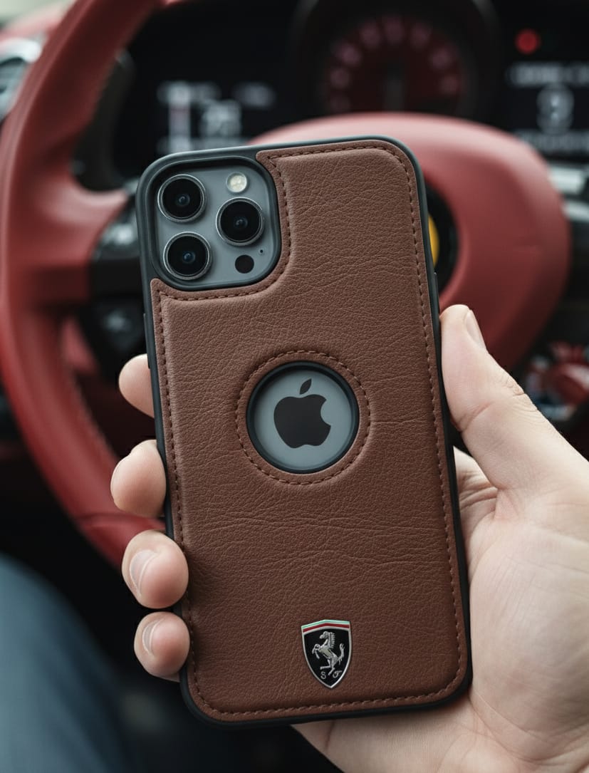 iPhone 12 PRO Leather Mobile Cover NAVY BLUE